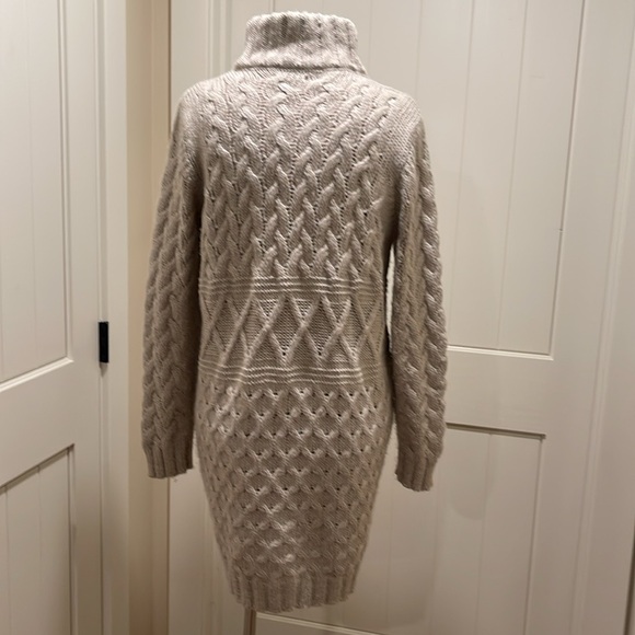 GIO & GIO Cardigan Size L Ivory Chunky Knit Button Front Wool - Pre-loved - Picture 4 of 6